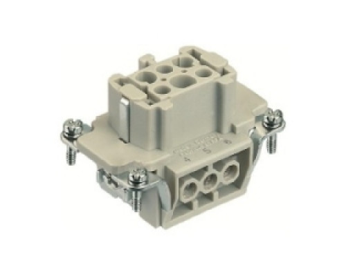 HARTING  09330062701  9330062701   Han E Female Insert: Han E 06 Position F Insert Screw