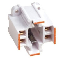 LEVITON  26725-413   WHITE FLUORESCENT VERTICAL SCREW MOUNT 26/32W G24Q 3 75W600V