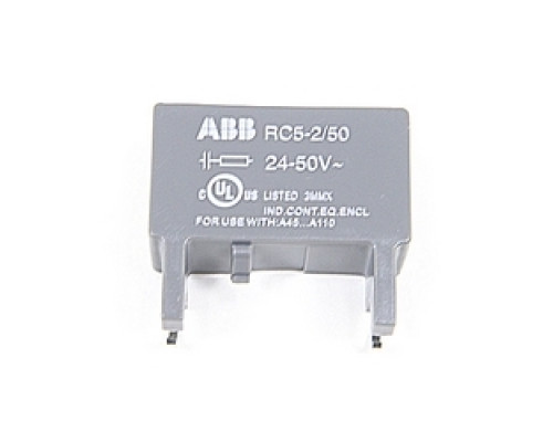 ABB  RC5-2/50   RC Coil Suppressor For Use WITH A45-A300 Contactor 24-50 V AC/DC