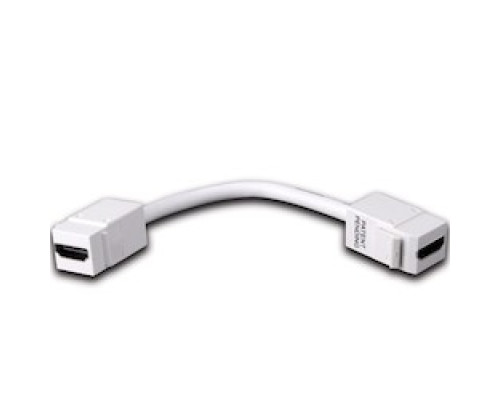 VANCO  820490                 HDMI Keystone Insert With Pigtail- HDMI F To HDMI F and White