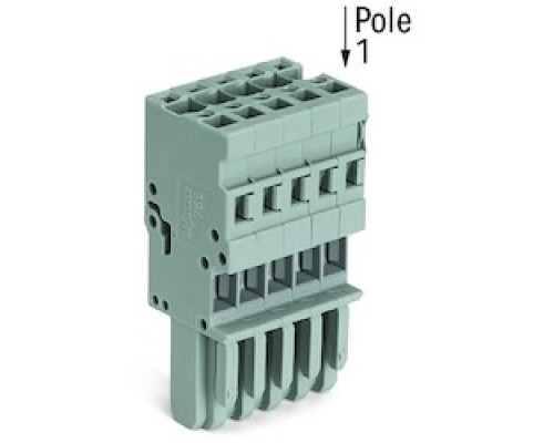 WAGO CORPORATION  769-108   PLUG FEMALE 8 POLE 1 CONDUCTOR28-12AWG 600V/5A 300V/10A GREY