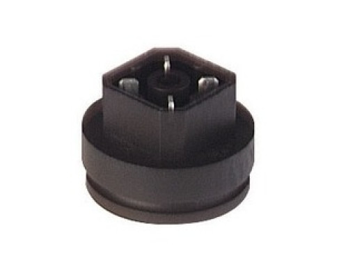HIRSCHMANN  932823100   G 4 A 1 M MT black; Press-fit surface mounted connector with solder contacts