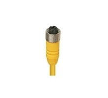 LUMBERG AUTOMATION  600001816  600001816   M12 Micro, Actuator/sensor cordset, single-ended, 5-poles, female straight connector with self-locking thread and yellow 22 gauge PUR molded cable. cable length: 10M