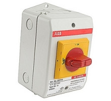 ABB  EOT16U3P3-S1   3 pole, 16 amps rated at 600 V AC, UL 508, enclosed non-fusible disconnect switch in a UL/NEMA 3R/12 plastic enclosure