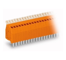 WAGO CORPORATION  234-504   PCB TERMINAL STRIP  2 SOLDER PINS/POLE  4 POLE ORANGE