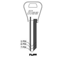 KABA ILCO CORP  DND-WR3 BR A02                 Cylinder Lock Key Blank, 5-Pin, Do Not Duplicate, Natural Brass, 2 Price Group, For Weiser