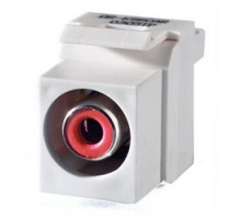 ON-Q/LEGRAND  KSRCARW                 Keystone Insert, Audio/Video, RCA to RCA, Red Insulator, White