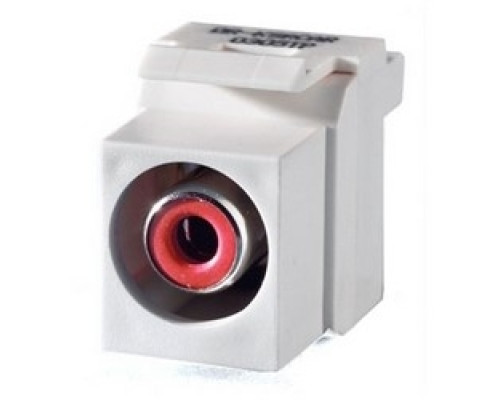 ON-Q/LEGRAND  KSRCARW                 Keystone Insert, Audio/Video, RCA to RCA, Red Insulator, White