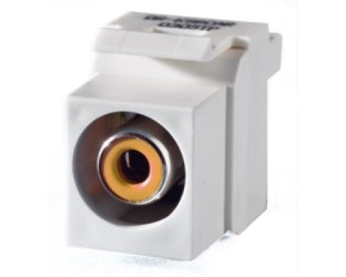 ON-Q/LEGRAND  KSRCAYW                 Keystone Insert, Audio/Video, RCA to RCA, Yellow Insulator, White