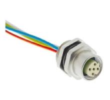 HARTING  21033712403   PCB Receptacles M8/M12: panel feed through M12D cod.female 4pins