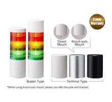 PATLITE USA CORPORATION LR7-102WJNW-X  70mm diameter UL CE IP65 24V DC, Direct Mount/Cable, No Flashing/Buzzer, Off-white