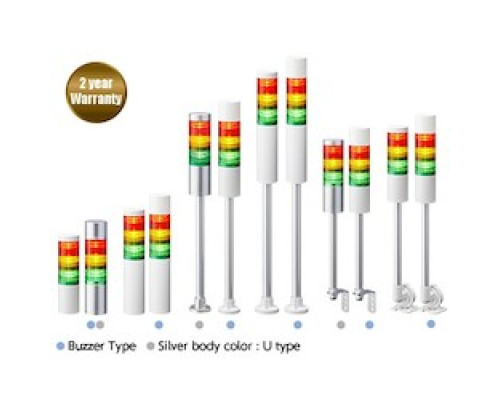PATLITE USA CORPORATION SZP-004W  Upper pole bracket for LR6-USB to pass USB cable through, polycarbonate, Off-white.