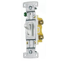 HUBBELL-KELLEMS DIV  RS115W   RESI TOG SWITCH, SP, 15A 120V WH