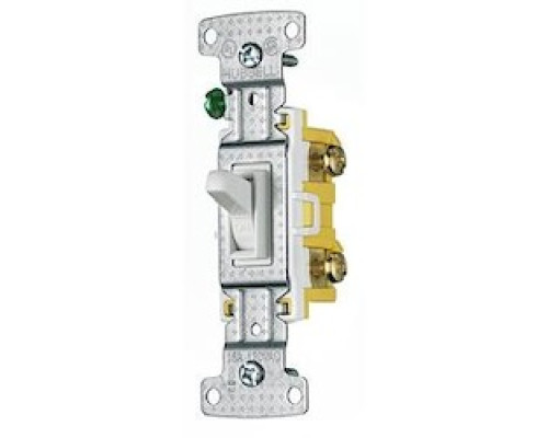 HUBBELL-KELLEMS DIV  RS115W   RESI TOG SWITCH, SP, 15A 120V WH