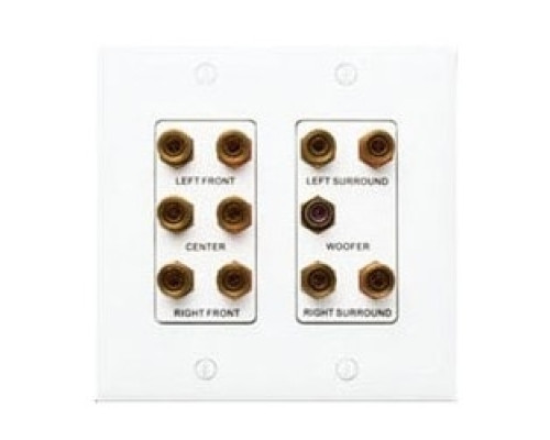 ON-Q/LEGRAND  F9008WHV1                 5.1 Home Theater Outlet Strap, Pre-Configured, Decorator, 2-Gang, 11-Port, High Impact Flame-Retardant Plastic, White, With Wallplate