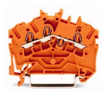 WAGO CORPORATION  2002-6302   3 CONDUCTOR TERMINAL BLOCK 22-12 AWG SUITABLE FOR EX II ORANGE