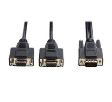 TRIPP LITE P516-006-HR         High Resolution VGA Monitor Y Splitter Cable HD15 M to 2x HD15 F , 6-ft.