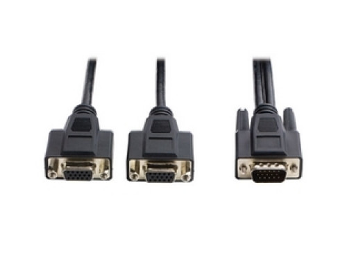 TRIPP LITE P516-006-HR         High Resolution VGA Monitor Y Splitter Cable HD15 M to 2x HD15 F , 6-ft.