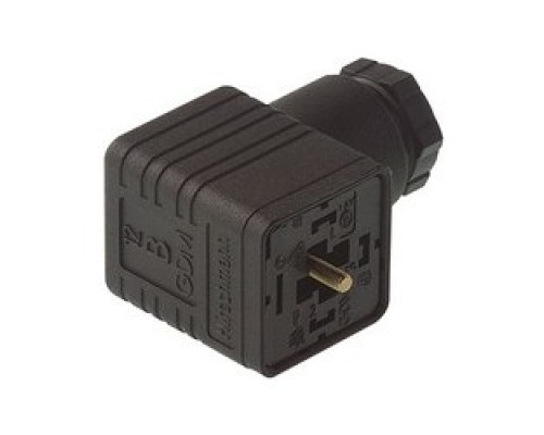 HIRSCHMANN  931957100   GDM 2011 black; Cable Socket with central screw M 3 x 35, 2 contacts + PE, PG11, Type A, DIN EN 175 301-803-A