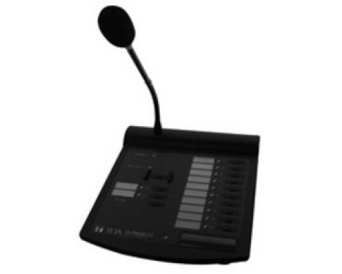 TOA ELECTRONICS INC  Q-RM9012                 Remote Microphone, Electrets Condenser, Unidirectional, 12-Zone Key, 24 Volt DC Input, 100 to 20000 Hertz, 190 MM Width x 215 MM Depth x 76.5 MM Height, ABS Plastic, Black