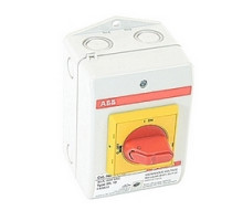ABB  EOT32U3P3-S1   3 pole, 32 amps rated at 600 V AC, UL 508, enclosed non-fusible disconnect switch in a UL/NEMA 3R/12 plastic enclosure