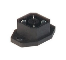 HIRSCHMANN  932840100   G 30 A 5 M black; Surface mounted connector with flange with solder contacts, 3 contacts + PE, blade, DIN VDE 0627 / IEC 61984, 10A 250V AC/DC