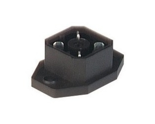 HIRSCHMANN  932840100   G 30 A 5 M black; Surface mounted connector with flange with solder contacts, 3 contacts + PE, blade, DIN VDE 0627 / IEC 61984, 10A 250V AC/DC