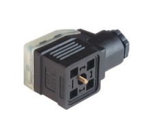 HIRSCHMANN  933031100   GDME 3013 black; Cable Socket with central screw M 3 x 40, strain relief and transparent cover, possibility to fit electronic inserts, 3 contacts + PE, PG13.5, Type A, DIN EN 175 301-803-A