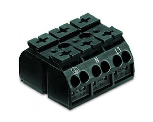 WAGO CORPORATION  862-9593   TERMINAL BLOCK 3 POSITION PE-N-L1 SNAP 1& 3 WITH GUARD