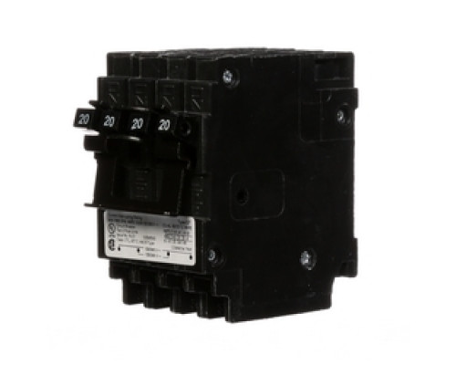 SIEMENS  US2:Q22020CT2  Q22020CT2   Miniature Circuit Breaker, Common Trip, Thermal Magnetic, Quadplex, Plug-In, 4 Pole, 120/240 Volt AC, 50/60 Hertz, 20A, 10 kA Interrupting Rating