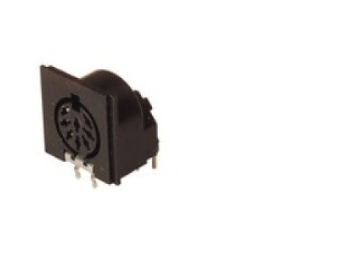 HIRSCHMANN 931399500  MAB 8 SH black; Panel-mounted Socket for PCBs not shielded Plug-in direction parallel to the PCB, recommended board thickness 1.5 mm additionaly fixing with screws DIN 40081 , 8 contacts, female, DIN 41 524, 4A 34V AC/DC