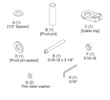 CHIEF MANUFACTURING  KRA241S                 KX / K1 / K2 Arm Hardware Kit SLV