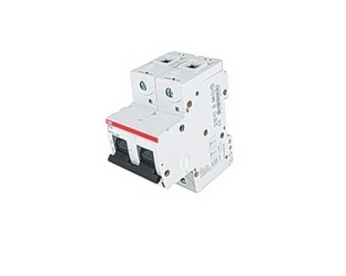 ABB  S802S-K20   2 pole, 20 amps rated at 690 V AC, IEC series high performance circuit breaker with thermal-magnetic trip device, K trip curve, and 50kA interrupt current rating
