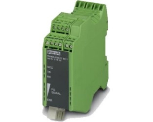 PERLE SYSTEMS 27085754  PSI-MOS-RS422/FO1300 E - RS422/485 4-wire to fiber Converter: Terminal block serial to duplex fiber 1300nm SC - 24VDC USA wall power adapter