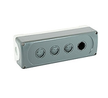 ABB  MEP4-0   Empty Plastic PB Enclosure 4 Seats Dark Grey/Light Grey