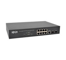 TRIPP LITE  NGS8C2   8 10/100/1000Mbps Port Gigabit L2 Web-Smart Managed Switch, 2 Dedicated Gigabit SFP Slots, 20 Gbps, Web Interface