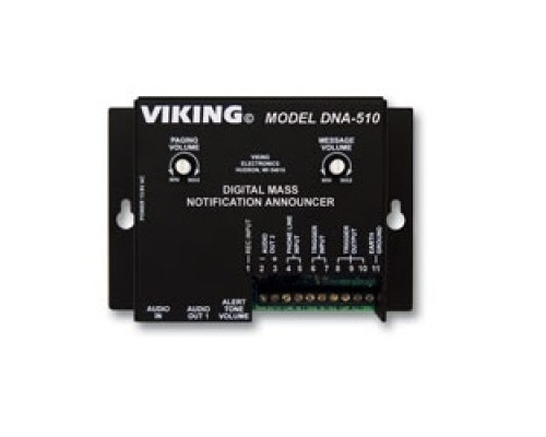 VIKING ELECTRONICS  DNA-510                 Digital Mass Notification Announcer with Alert Tones and Messages
