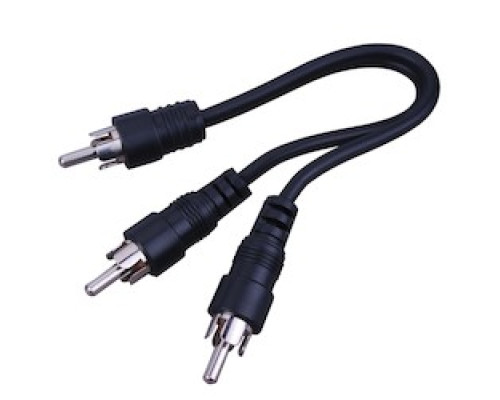 VANCO  AC3R                 Audio Patch Cable, RCA Male Plug to 2-RCA Male Plugs 
