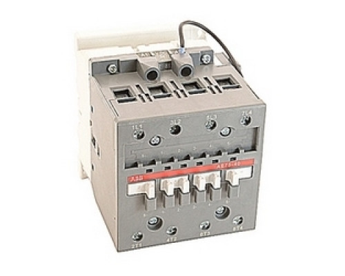 ABB  AE75-40-00-81   4 pole, 100 amp, across the line block contactor with 24V DC coil and no auxiliary contacts