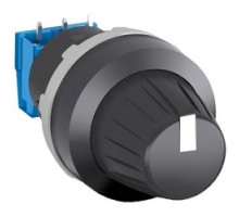 ABB  MT-310B   Modular Potentiometer, Knob, 10 Kilo Ohm Resistance, Non-Illuminated, Chrome Metal, Black, 0.030 M Length x 0.057 M Width x 0.030 M Height