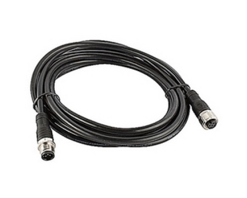 ABB  2TLA020056R2100   Extension cable 3 meters, black PVC jacket with straight 5 pole M12 male/female connectors, 22AWG conductors, overall braid shield