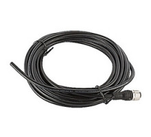 ABB  2TLA020056R0000   Cable single ended 6 meters black PVC jacket with straight 5 pole M12 female molded connector, 22AWG conductors, overall braid shield