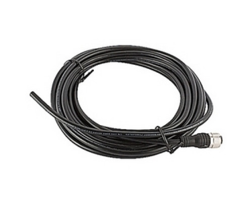 ABB  2TLA020056R0000   Cable single ended 6 meters black PVC jacket with straight 5 pole M12 female molded connector, 22AWG conductors, overall braid shield