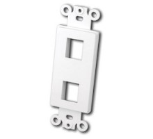 VANCO  820322                 Decor Style Multi-Media Wall Plate Inserts, 2 Ports & White