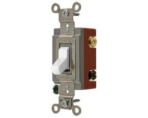 HUBBELL-KELLEMS DIV  HBL1223W   3 WAY TOG, IND GRD, 20A 120/277V, WH