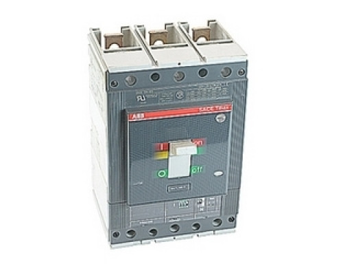 ABB T5N400E5W  3 pole, 400 amps rated at 600V AC, Tmax molded case circuit breaker with an electronic trip device with a magnetic interrupt MCP trip device and 25kA at 480V AC interrupt current rating