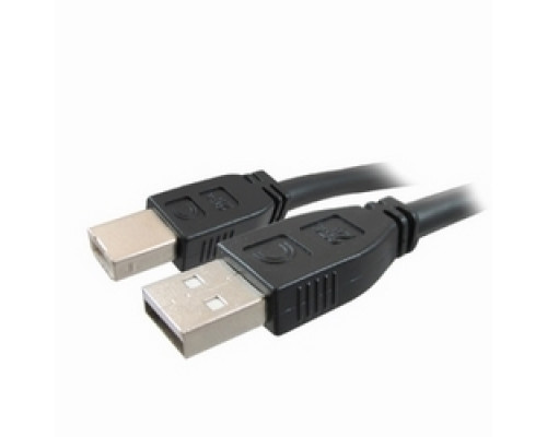 COMPREHENSIVE CONNECTIVITY USB2-AB-25PROAP         Pro AV/IT active plenum USB A male to B male cable, 25ft center position