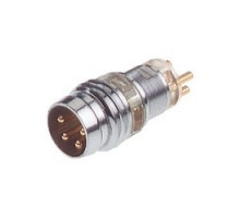 HIRSCHMANN 933158001  ELST 4408 RV LH; Appliance connector for M8 sensors, snap or screw locking, press-in tube mounting, aperture for mini-LED display window , metal-casing, 4 contacts, male, 3A, 30V, hollow pins