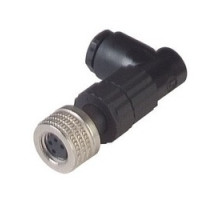 HIRSCHMANN  933369100   ELWIKA 4008 V; Angled Cable Socket, unassembled, strain relief by means of clamping cage, 4 Contacts, Type: M 9.5 x 1, black housing