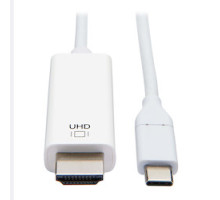 TRIPP LITE  U444-006-H4K6WE                 USB-C to HDMI Adapter Cable, 4K 60Hz, HDCP 2.2, White, 6 ft.